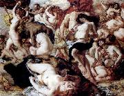 Auguste Leveque Bacchanalia oil painting artist